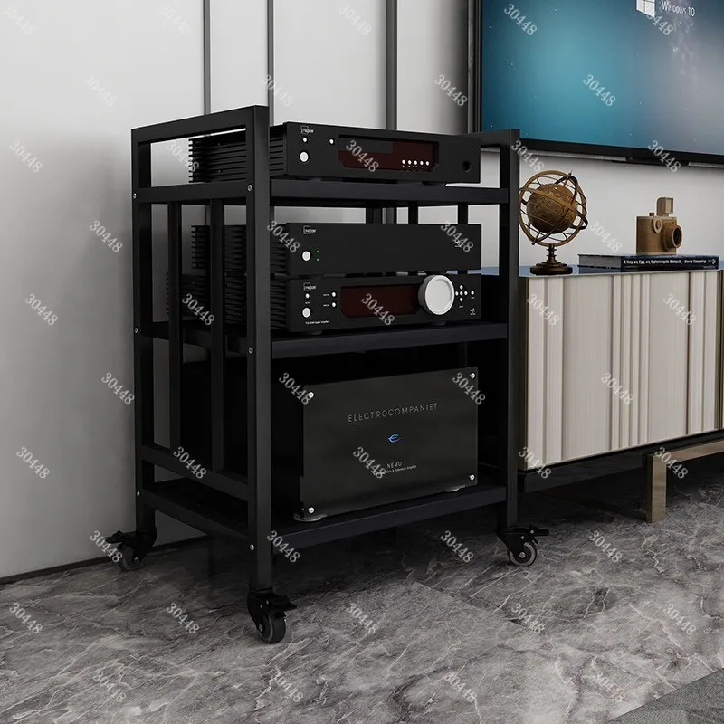 Multi-layer Power Amplifier Rack Cabinet Movablecd Amplifier Audio and Video Room Equipment Cabinet Metal Wooden