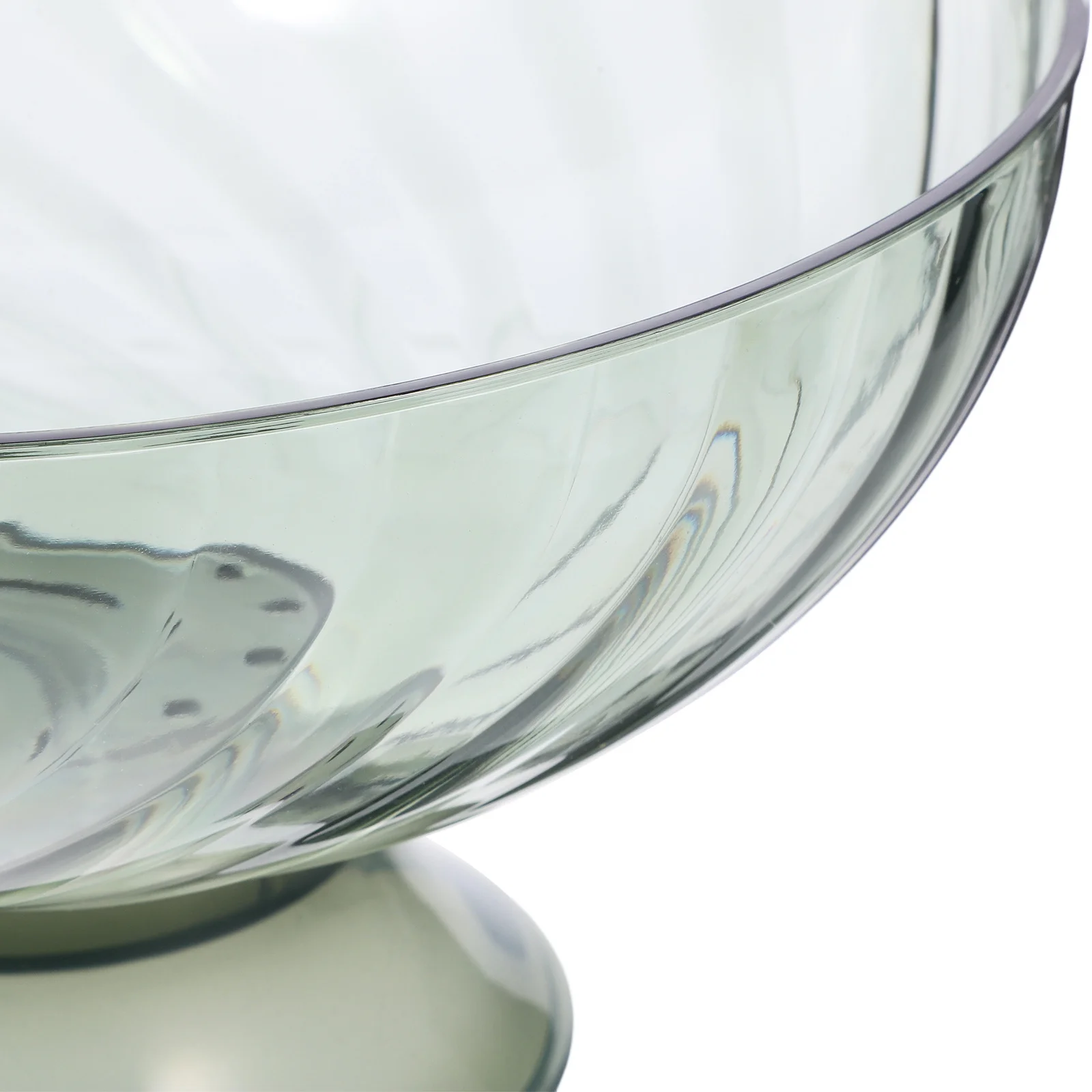 

Fruit Bowl Snack Serving Tray Pedestal Large Opening Draining Hole Dishwasher Safe Decorative Fruit Plate for Kitchen