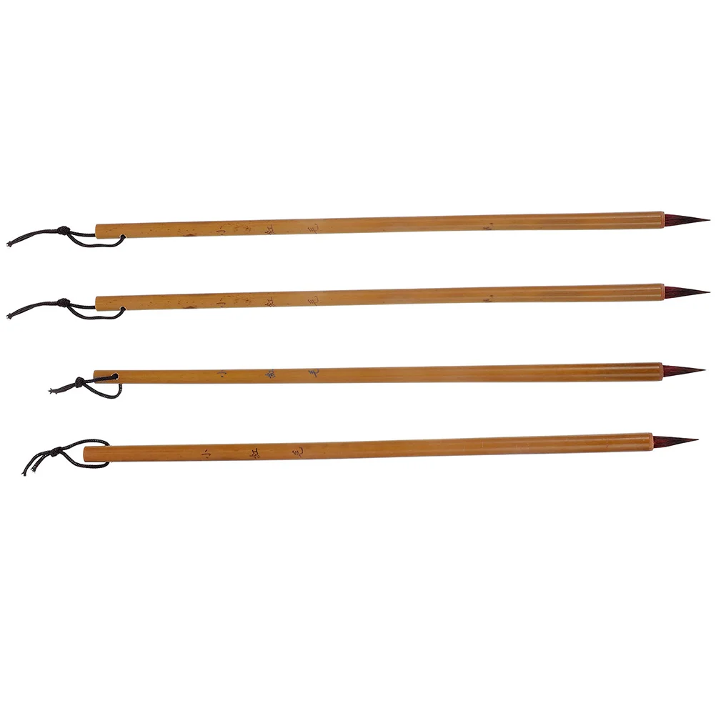 4pcs Chinese Calligraphy And Painting Stationery Bamboo Animal Hair Calligraphy Lovers Watercolor Landscape Brushes