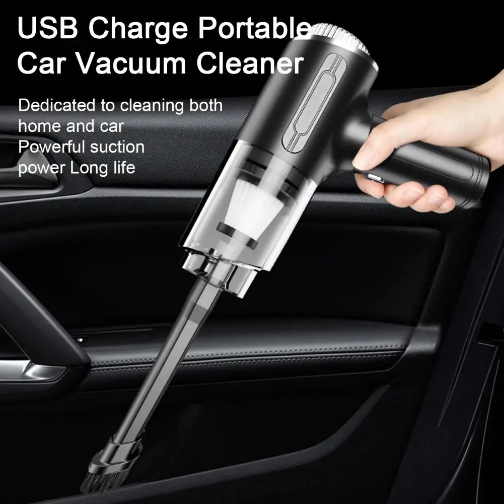 

Car Vacuum Cleaner 1 Set Convenient Strong Suction Multiple Filtering USB Charge Portable Car Vacuum Cleaner Vehicle Supplies