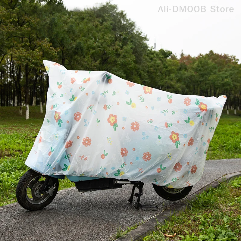 

1 Piece Dustproof Bike Protective Gear Translucent Motorcycle Cover Waterproof Raincover Electric Bicycle Sunshine Cover