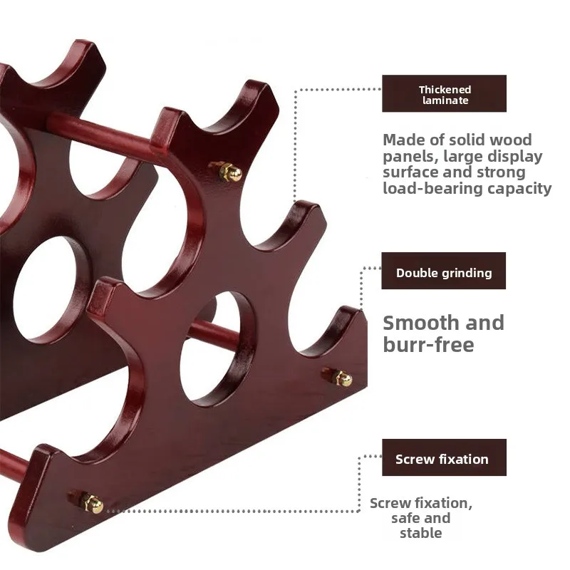 Multi Layer Wooden Wine Rack, Wine Rack, Storage Rack, Bar Storage Tool, Bar Wine Bottle Display Rack (excluding Wine)
