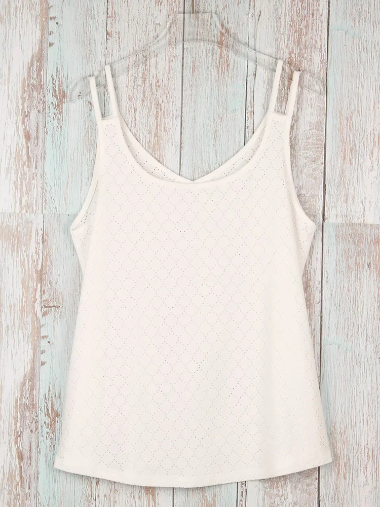 Plus Size Women Solid  Camisole Tank Top, Double Spaghetti Strap V Neck Casual Loose Summer Sleeveless Vest image 5