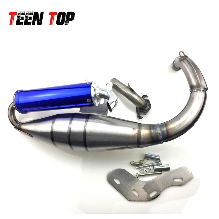 Teentop Motorrad-Auspuffanlage 90cc-125cc V8 DIO AF18 Auspuff für Honda AF17 AF23 AF24 AF28 AF52 AF25 JISO Rohrschalldämpfer