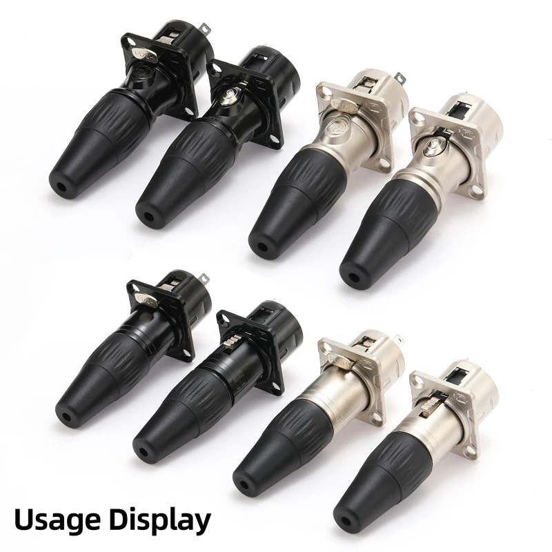 NUTRICK's REAN 4-poliger vergoldeter XLR-Stecker, männlich/weiblich, symmetrischer XLR-Stecker, JS1764BG/YS1774BG/YS1764/YS1774 – Detail 12