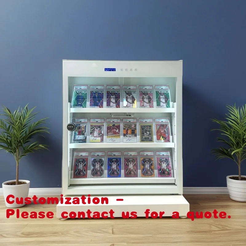 custom.Graded Sports Card Glass Frame Display-proof Constant Humidity Screen Built-inLEDLighting modern home