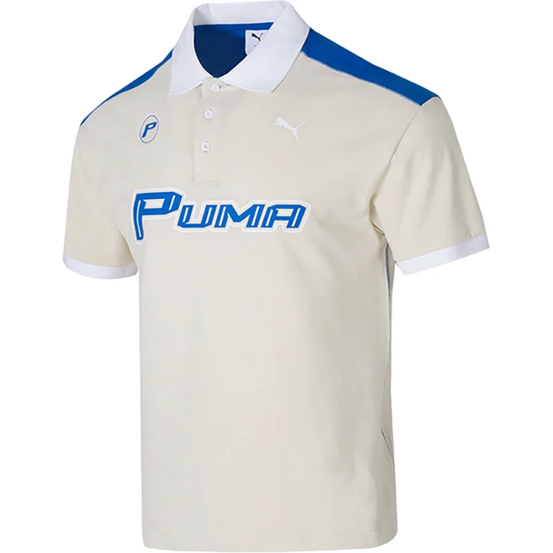 بوما حقيقية 2025 صيف جديد للجنسين المرقعة تنفس قميص بولو فضفاض 633644-87