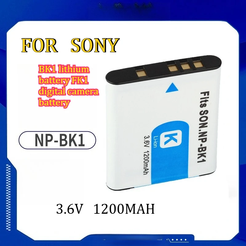 

Аккумулятор 1200 мАч 3.6В, совместимый с Sony NP-BK1, литиевая батарея BK1 для различных моделей, аккумулятор FK1 для цифровых камер дальнего действия
