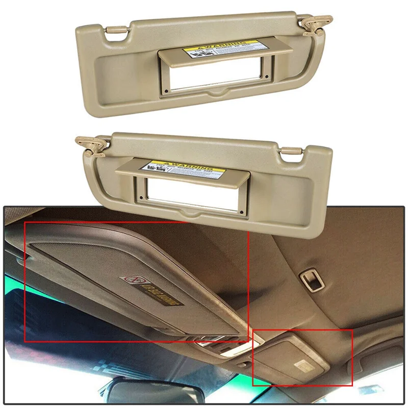 83280--A01ZB Right Passenger Sun Visor Assy Beige for 2006-2011 Car Sunshade Makeup Mirror 83280SNAA01ZB