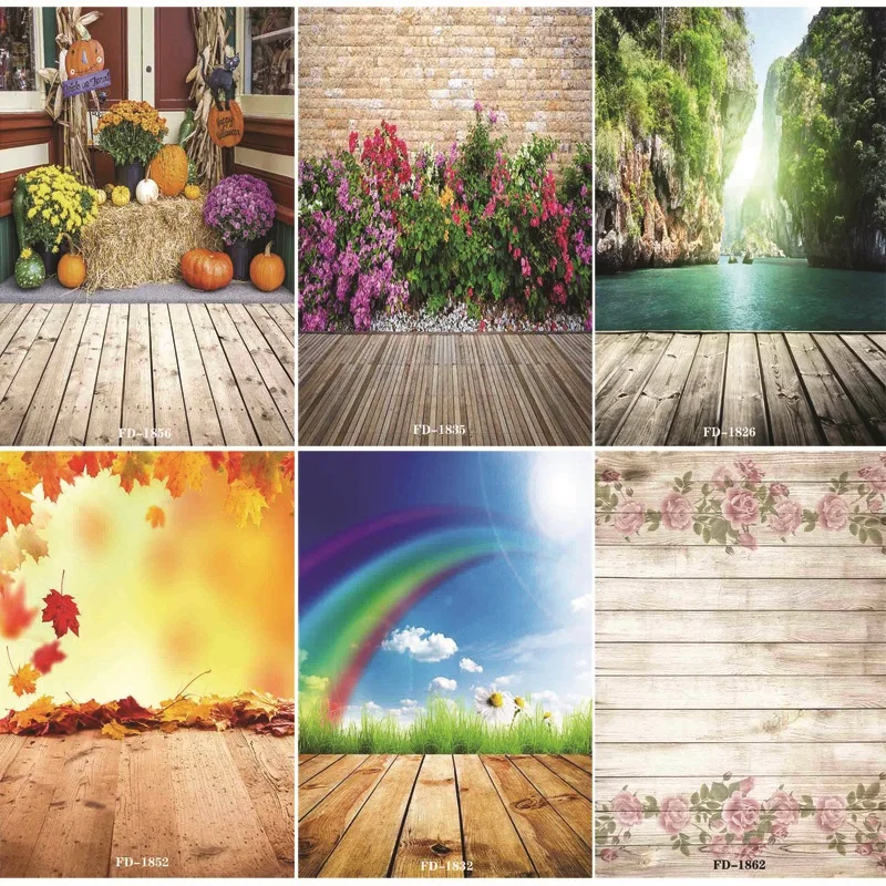 SHENGYONGBAO 아트 패브릭 사진 배경 소품 나무 널목 사진 배경 NY1FD-08