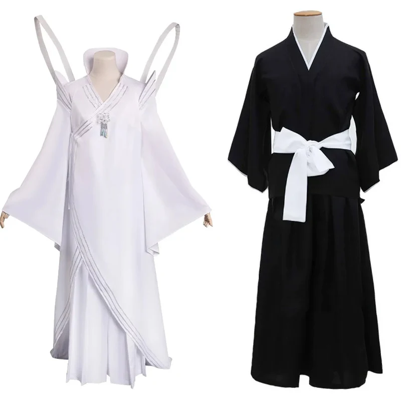 Hakka no Togame Kuchiki Rukia Cosplay White Haze Punishment Costume Halloween Full Sets Uniform Women Men Clothing