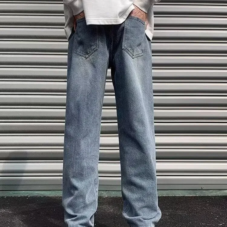Свободные мужские джинсы с широкими штанинами и звездным узором, большой размер 300, сум, американский High Street Sle, осенняя модная молодежная одежда