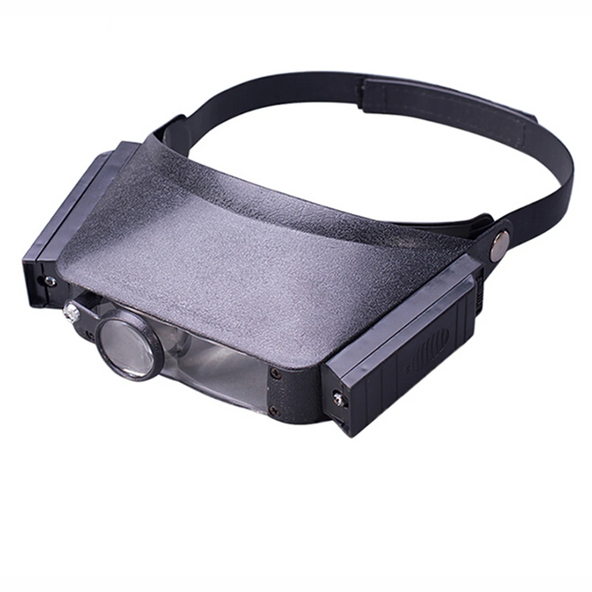 

Black LED Light Magnifier 8X Adjustable Headband Soft Padding Antiques Jewelry Stamp Collectors Night Walking Reading Glasses