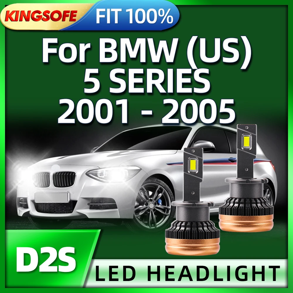 

Roadsun 2PCS D2S LED Headlight 130W Bulb Replace HID Lamps For BMW (US) 5 SERIES 2001 2002 2003 2004 2005