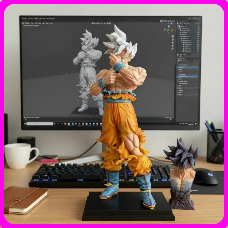 

Dragon Ball Goku Ultra Instinct Super Saiyan Ck Edition Anime Figure Statue With 2 Interchangeable Heads Toy Gift