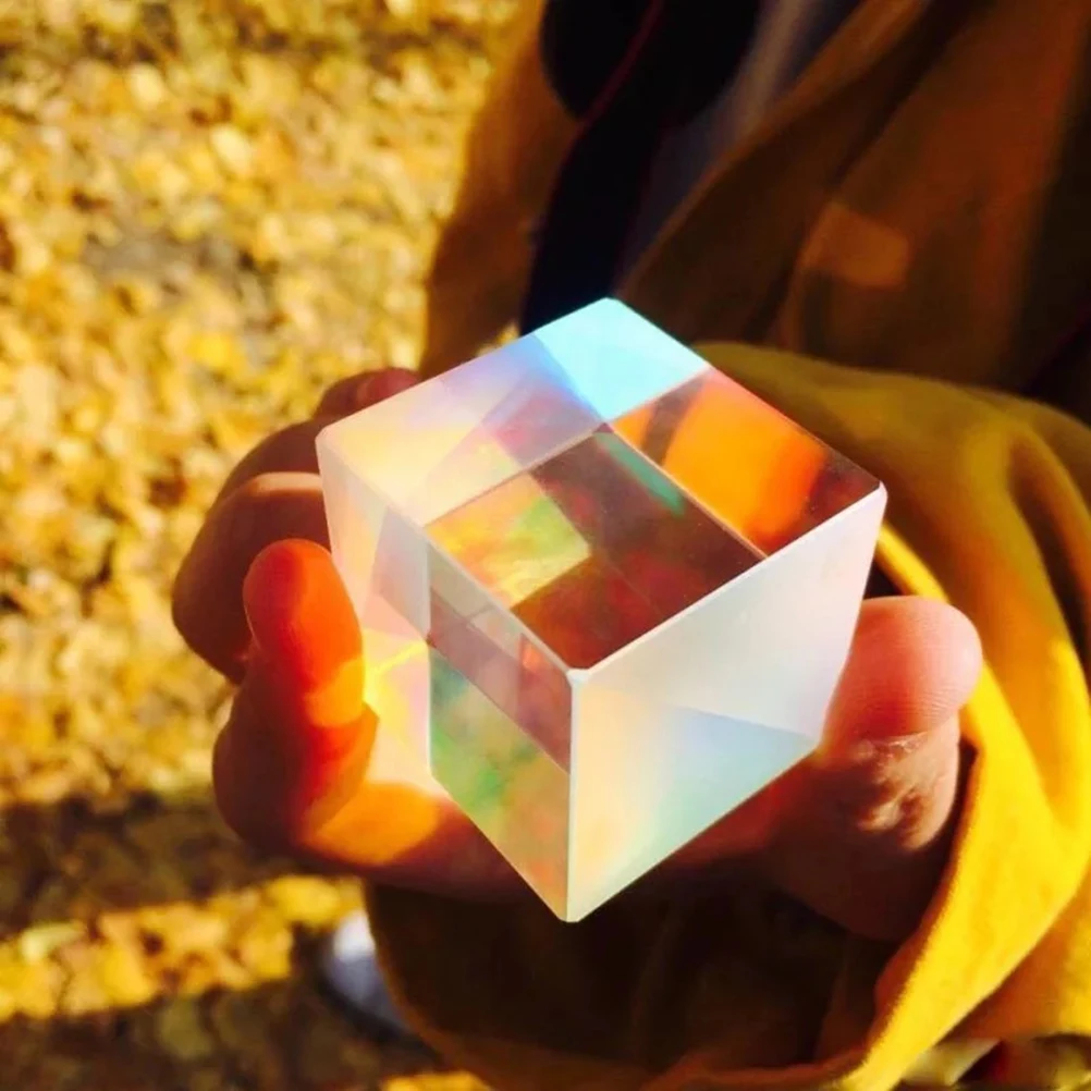 

Spectrometer Prisms Cube Tesseract for Kids Light Physic Decoration Crystal Glass Child