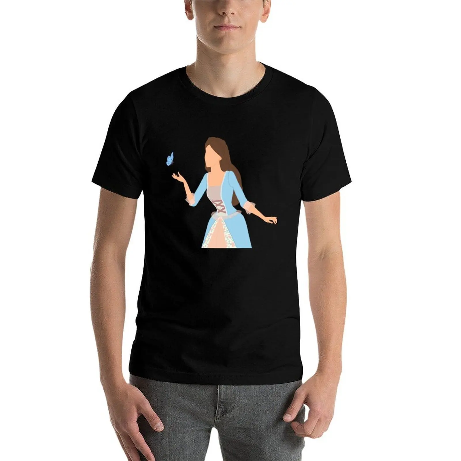 تي شيرت Erika من Princess and a paoper تي شيرت قطني للرجال 100% تي شيرت للرجال حزمة تي شيرت أبيض