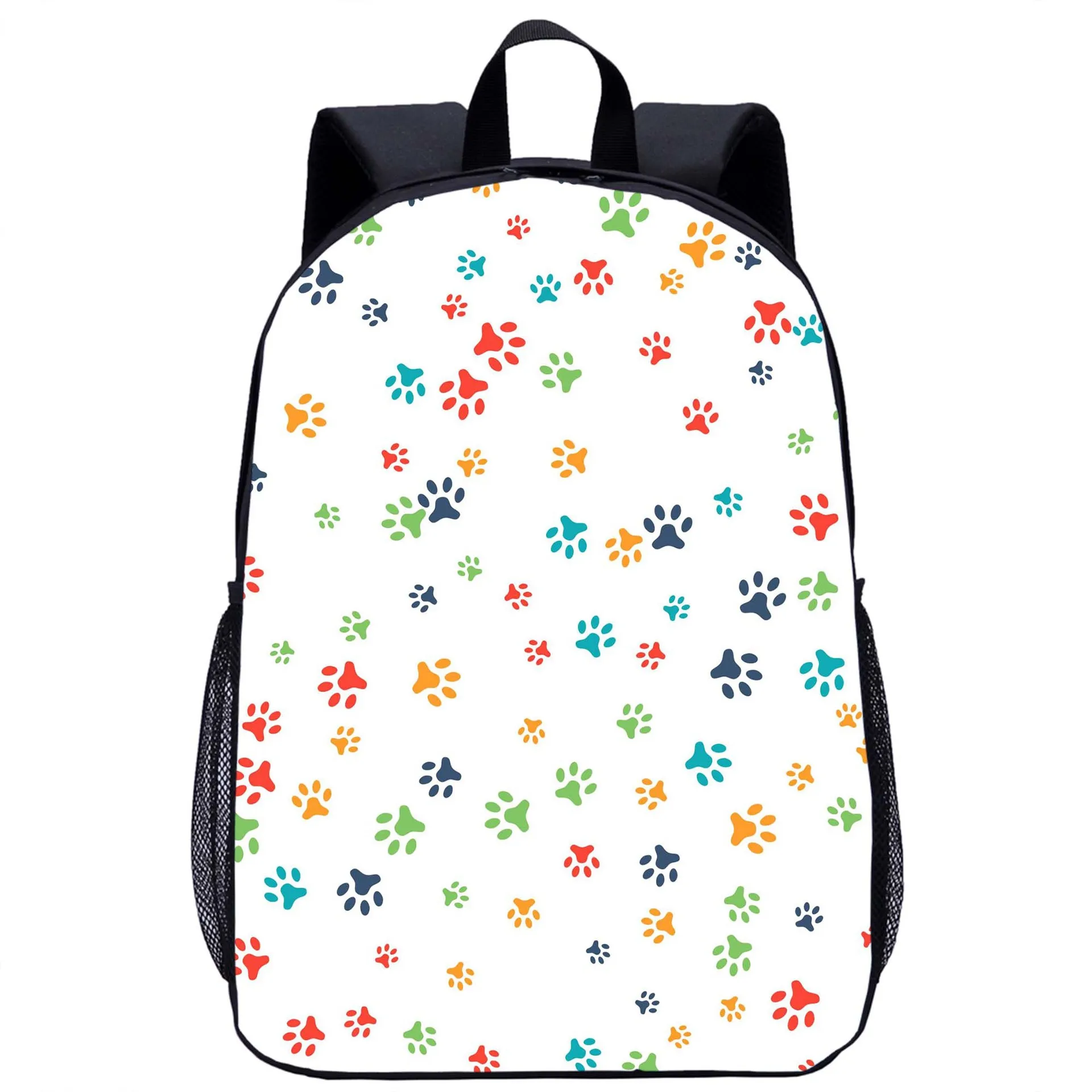 Colourful Cute Dog Paws Print Backpack for Kids Teens Adults Student School Bags Women Men Travel Backpack Laptop Rucksack