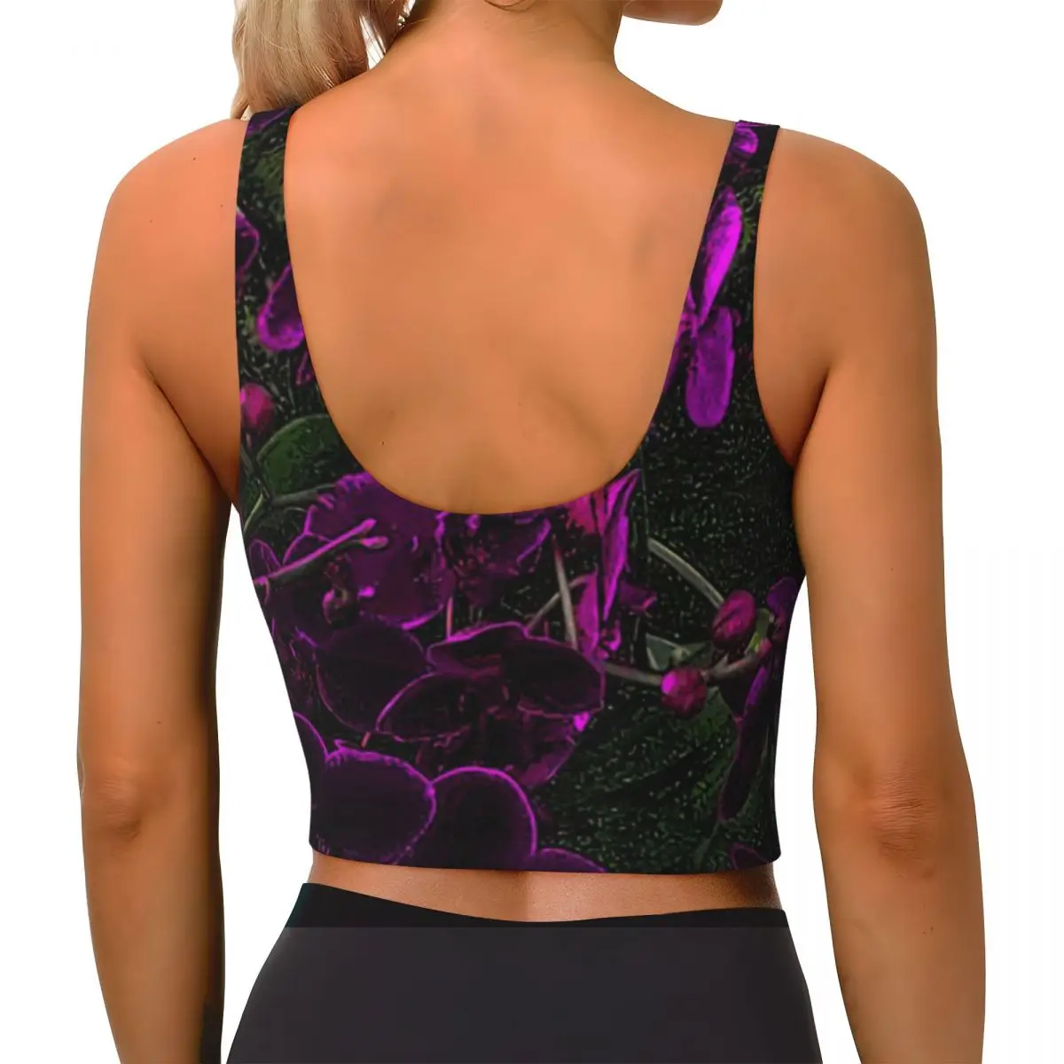 Layer Inner Tank Fantasy Flowers Daily Loungewear Removable Pad Top