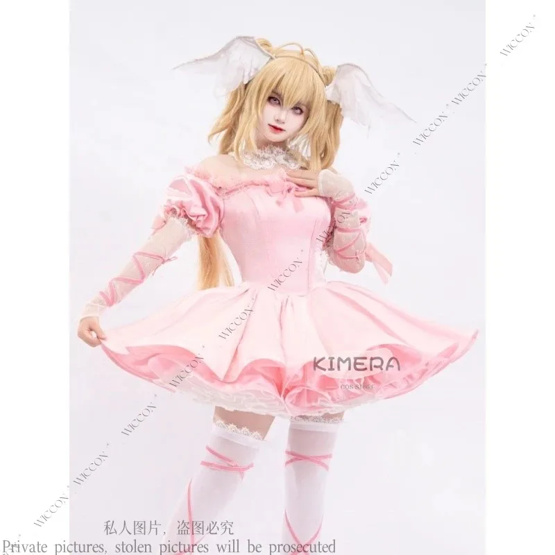 

DY20Tsukiyomi Utau Angel Female Magic Girl Angel Dress Cosplay Costume Wig Pink Dress Woman Comic-Con Fancy Disguise Festivals25