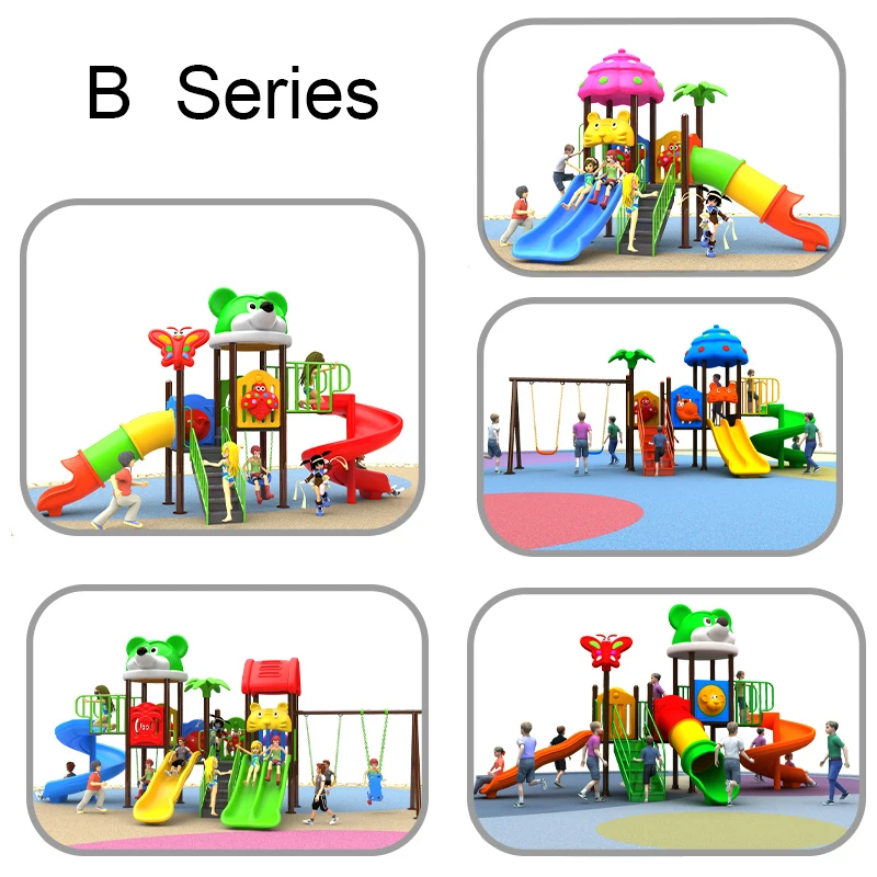 Wholesale High-Quality Safety Combined Outdoor Equipment Kids Plastic Playground Slides For Children