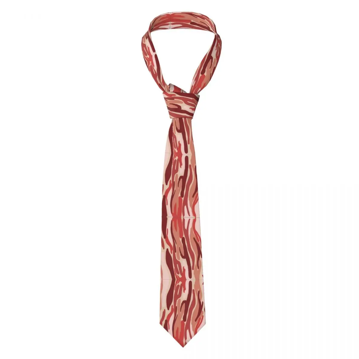 

Bacon Meat Style Necktie Unisex Polyester 8 cm Hot Food Neck Ties for Mens Silk Narrow Accessories Gravatas Cosplay Props