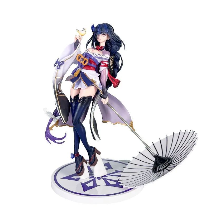 22cm genshin impacto raiden shogun pvc figuras de ação animação modelo decoração presentes arte artesanal brinquedo