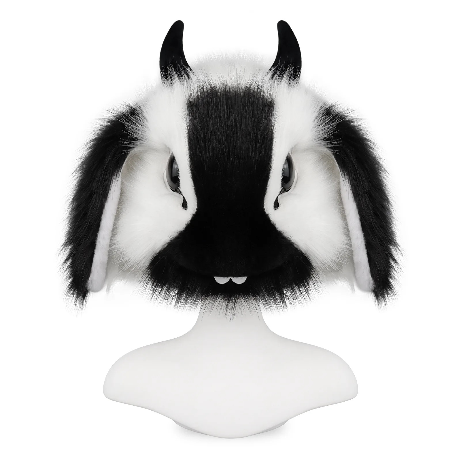 

Easter realistic plush lop-eared rabbit animal head comic show party cosplay rabbit head single head finished product