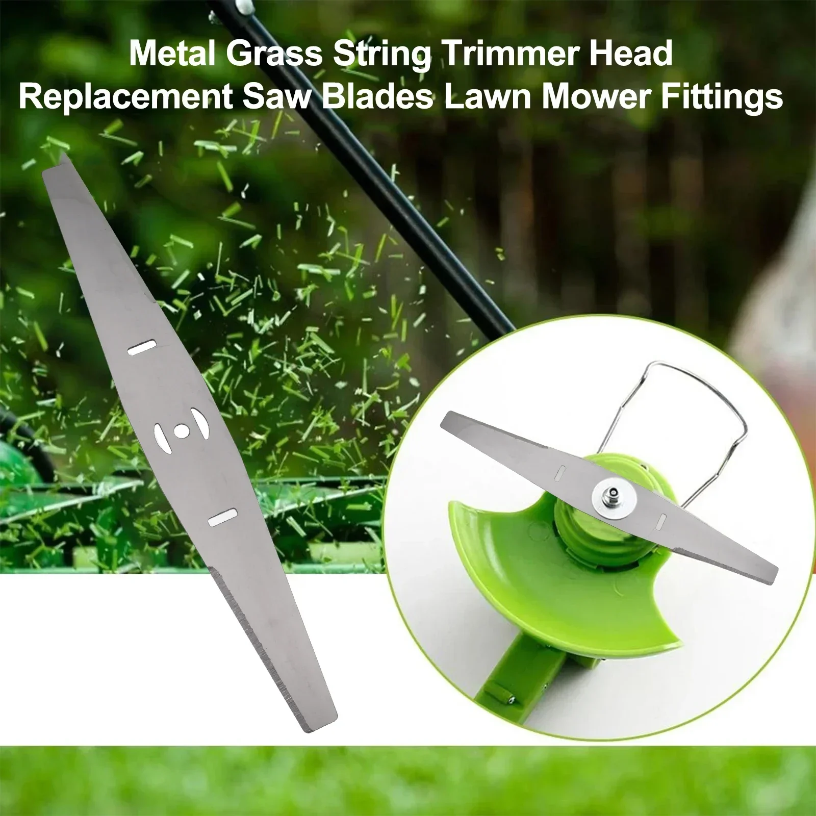 Metal Grass String Trimmer Blades, Straight Blade, Saw Blade Substituição, Lawn Mower Fittings, Garden Tool, 250mm, 10"