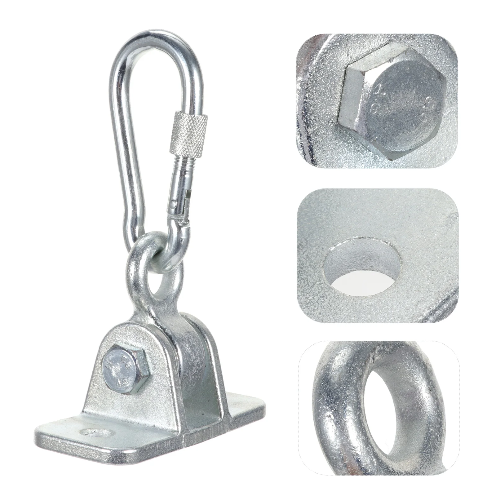 1 Juego de Ganchos para Columpios de Acero Fundido Resistente, Ganchos Estables para Colgar Columpios, Kit para Colgar Sillas Colgantes, Sillas de Ratán, Parques Infantiles, Yoga