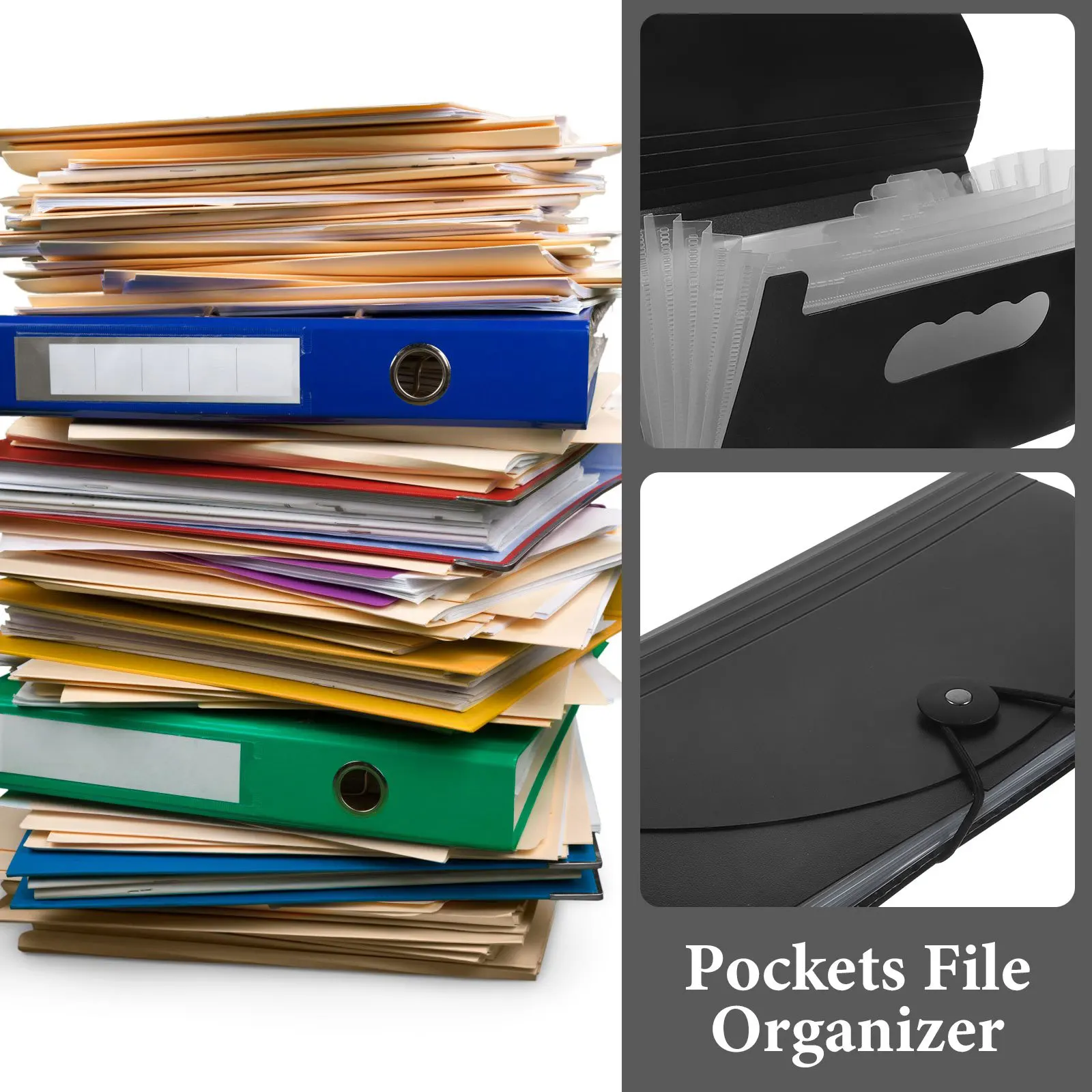 

8-Layer Accordion File Folder B6 Plastic Expanding Pockets Organizer Receipt Document Folder Office Travel Use