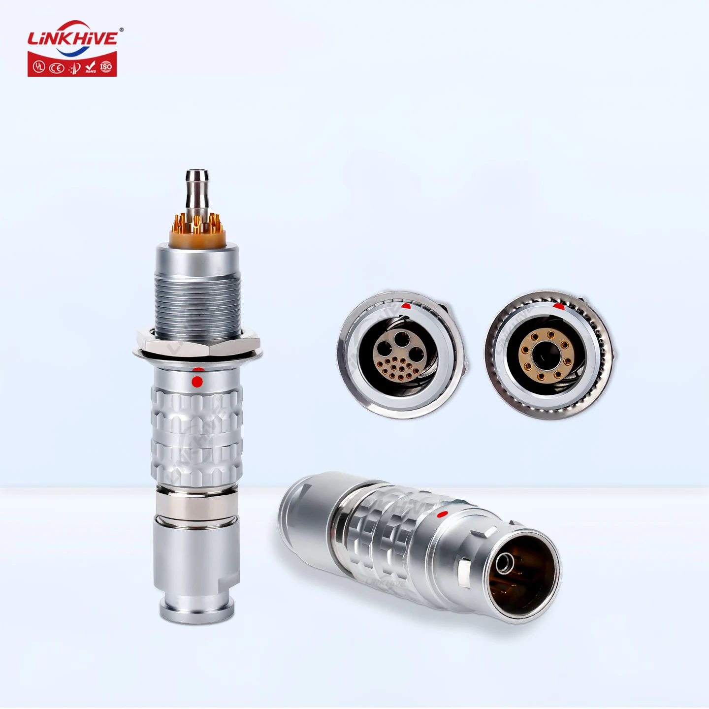 Compatible with LEMO FGG EGG 1B 2B 3B 4B Pneumatic Hybrid Connectors 6+1 8+1 10+1 13+1 6+2 Pin Plug/Socket Push Pull Connector