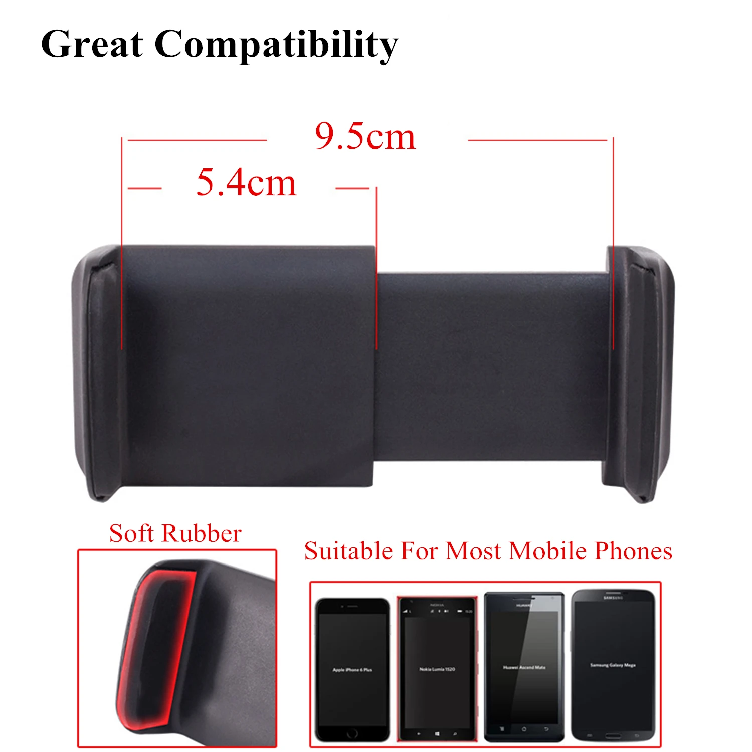 Car Central Air Vent Mobile Phone Holder Stand GPS Bracket Mount for Jeep Renegade 2015-2022 Interior Mouldings Accessory Black