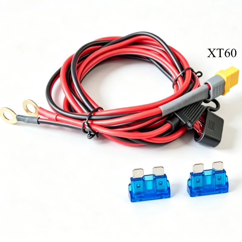 12AWG XT60/XT60I Female Off‑Grid Ready Cable Weatherproof Rubber‑Coated Wire for Outdoor Solar Energy Storage Battery Charging