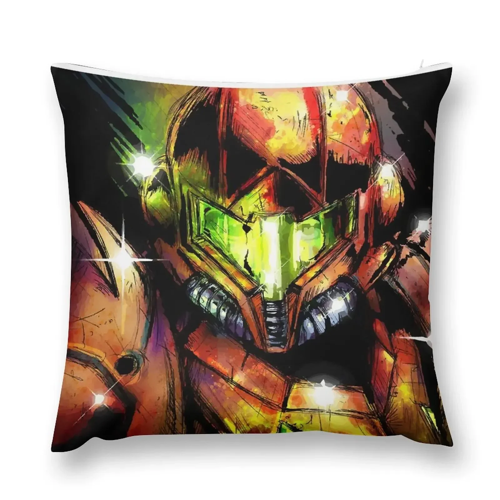 Metroid Varia Suit Samus Throw Pillow Pillows Aesthetic Throw Pillow Covers pillow