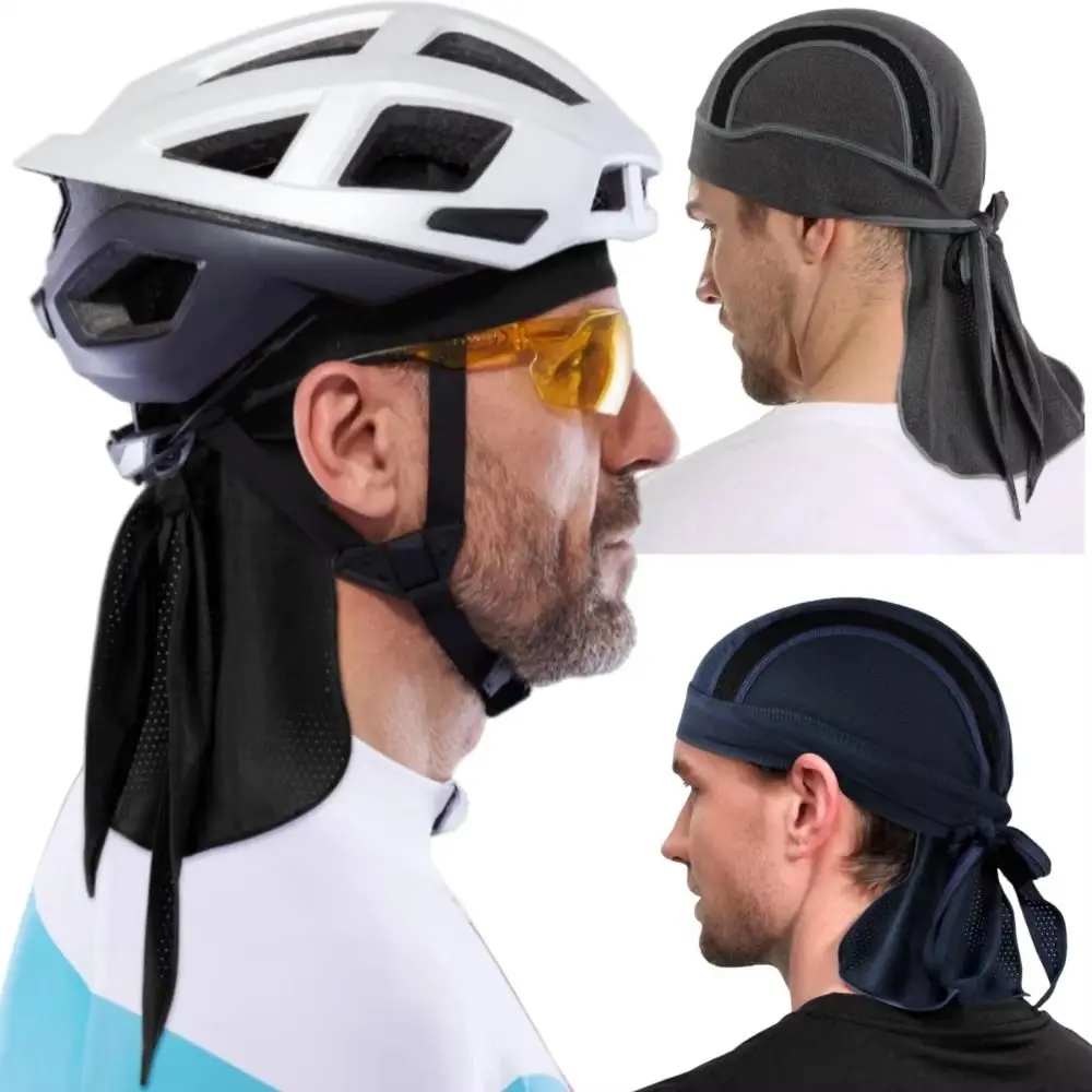 Pañuelo para la cabeza para ciclismo al aire libre, secado rápido, transpirable, ajuste ajustable, forro para casco, sombrero de pirata, absorbente del sudor, absorbe la humedad