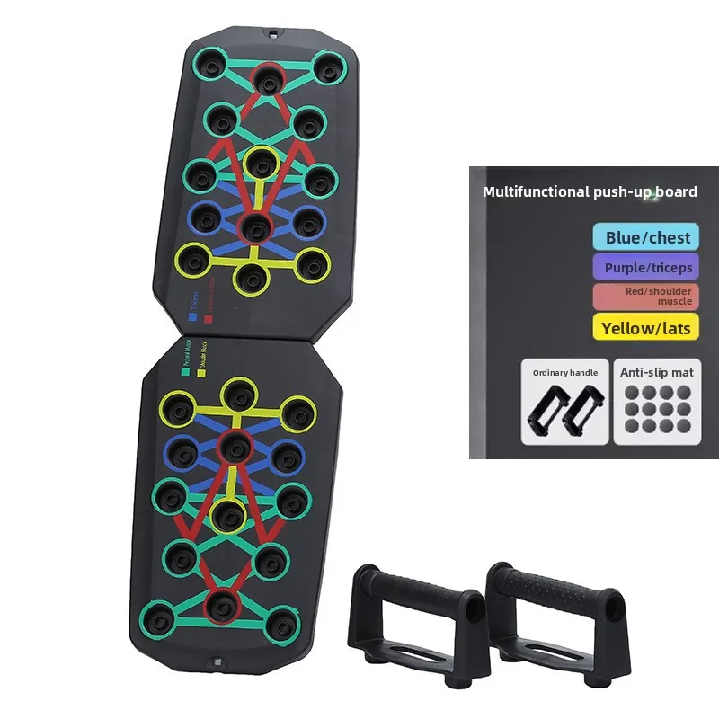 Portable Foldable Push Up Board Set with Handles Home Workout Fitness Tool Chest Abdominal Arm Back Muscle Training gallery 2