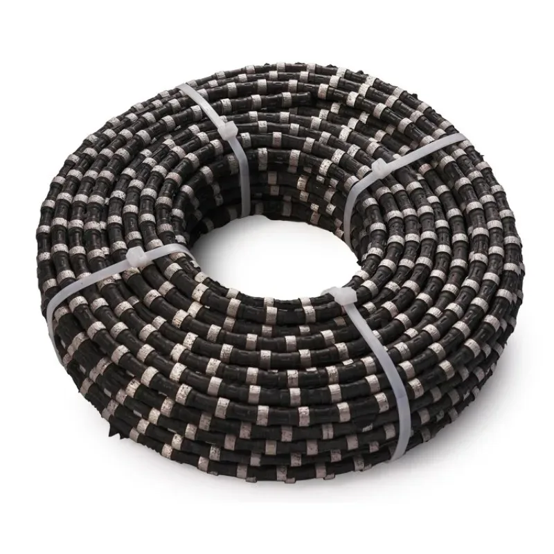 Hard Granite Quartz Stone Mining Wire Saw Sintered Diamond Beaded Rope Stone Rubber Spring Rope