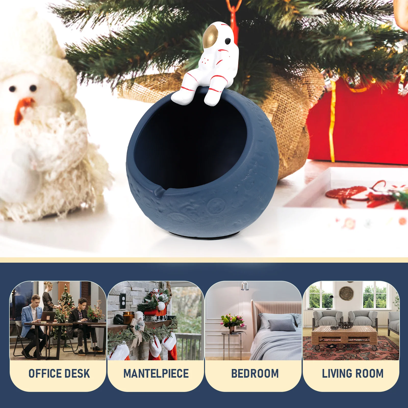 

Astronaut Spaceman Decorative Candy Key Bowl Realistic Desktop Ornament Environmental Safe Astronaut Keys Candy Bowl