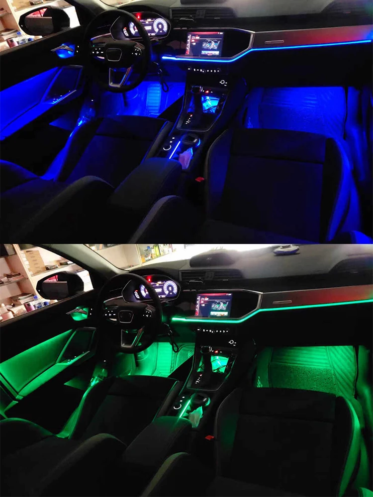 Applicable to Audi Q3 Q3L LED atmosphere light interior LED luminous cup holder atmosphere light interior