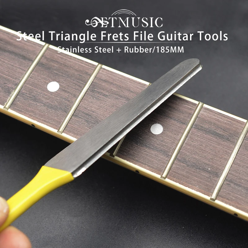 Triangle Frets File Guitar Tools Darts Shape Guitar Frets File Durable Stainless Steel Small Dual Cutting Edge Tool
