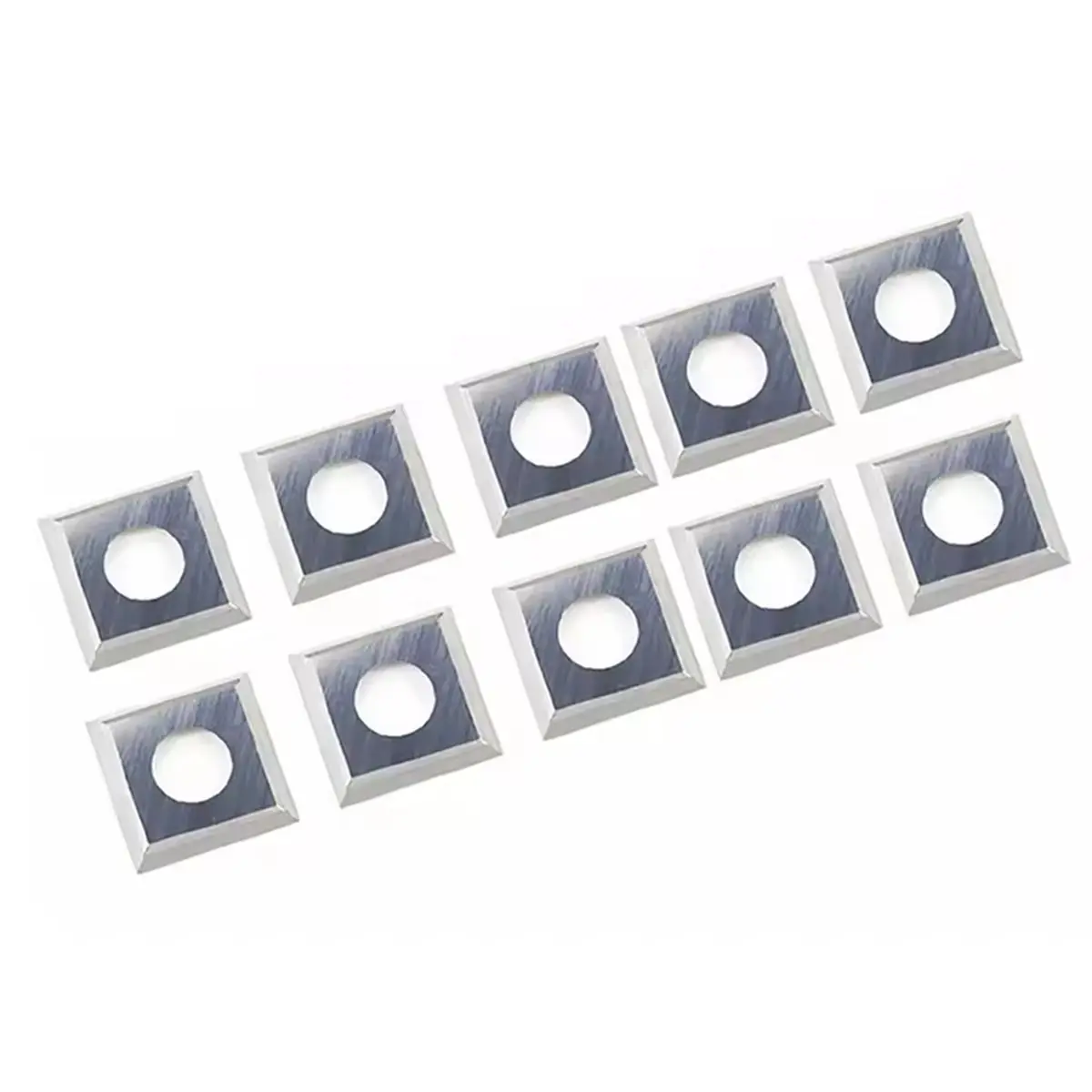 10pcs Standard 14x14x2-30° Square Replacement Cutter Inserts for Particle Board MDF Plywood Wood