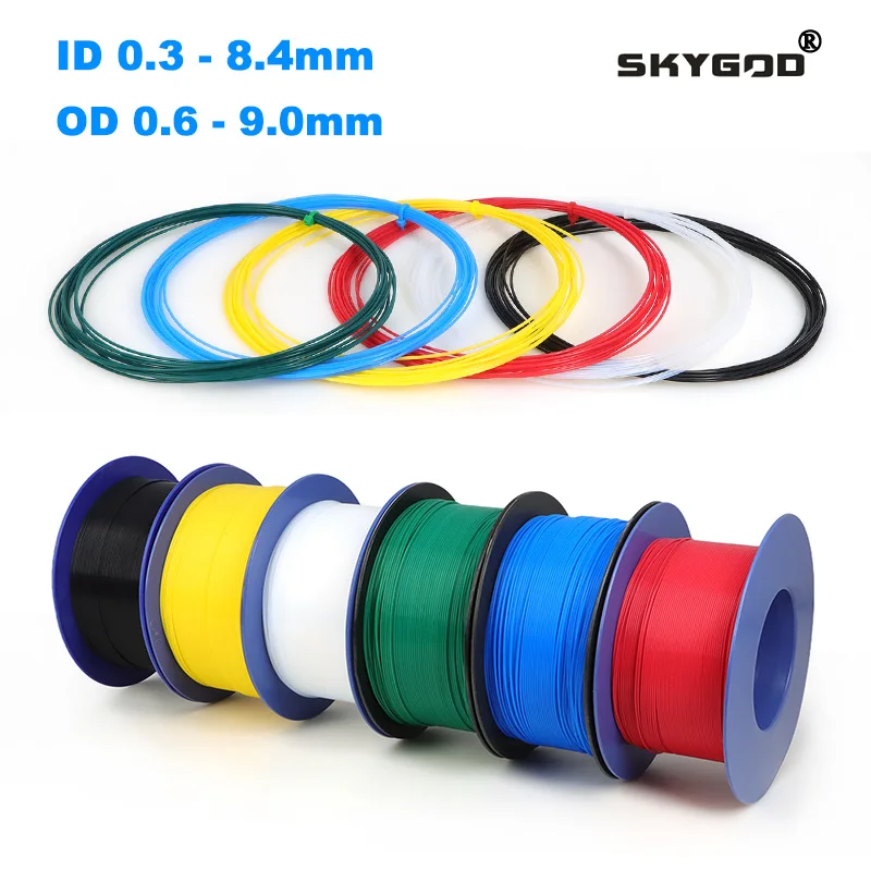 2/10m 150V PTFE Tube 30L - 8L ID 0.3 - 3.38mm F46 Insulated Capillary Heat Protector High Temperature Corrosion Resistant Pipe