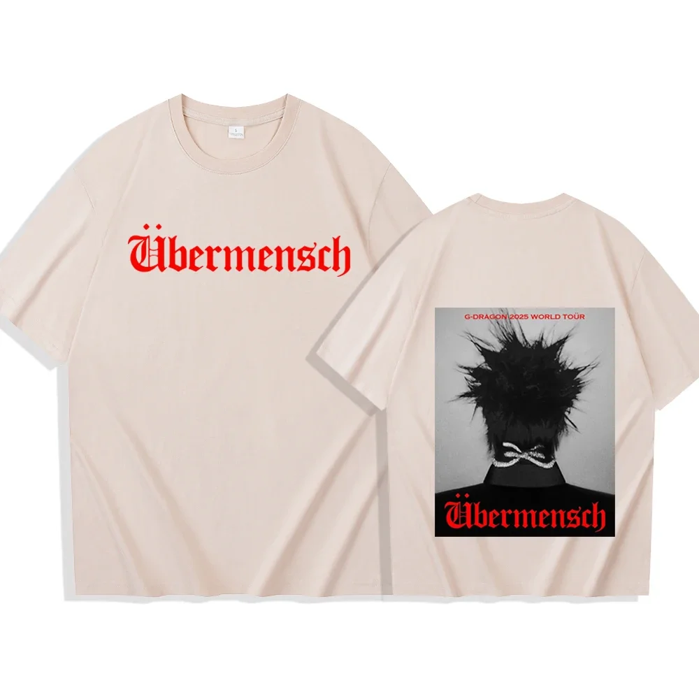 G-Dragon 2025 جولة حول العالم تي شيرت رجل إمرأة Harajuku س الرقبة الصيف قميص غير رسمي قمصان للرجال قمصان تي شيرت