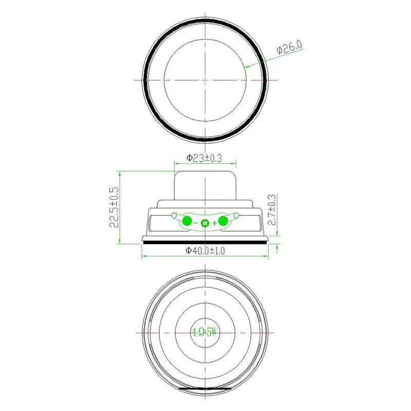

2 шт. аудиодинамик 4 Ом 5 Вт 40 мм 1,5 дюйма полнодиапазонный мультимедийный динамик громкоговоритель DIY звук мини-динамик для домашнего кинотеатра