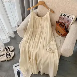 Women 2023 Summer New In Chiffon Beach Dress Sleeveless Vacation Bohemia Party Sundress Female Dresses Vestidos Ropa Clothing