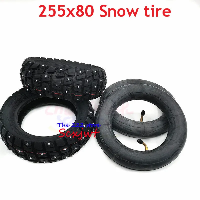 10x3 Inch Electric Scooter Off Road Snow Tire Ice Tyre Inner Tube for   Speedual Grace 10 Zero 10X 10*3.0 255x80