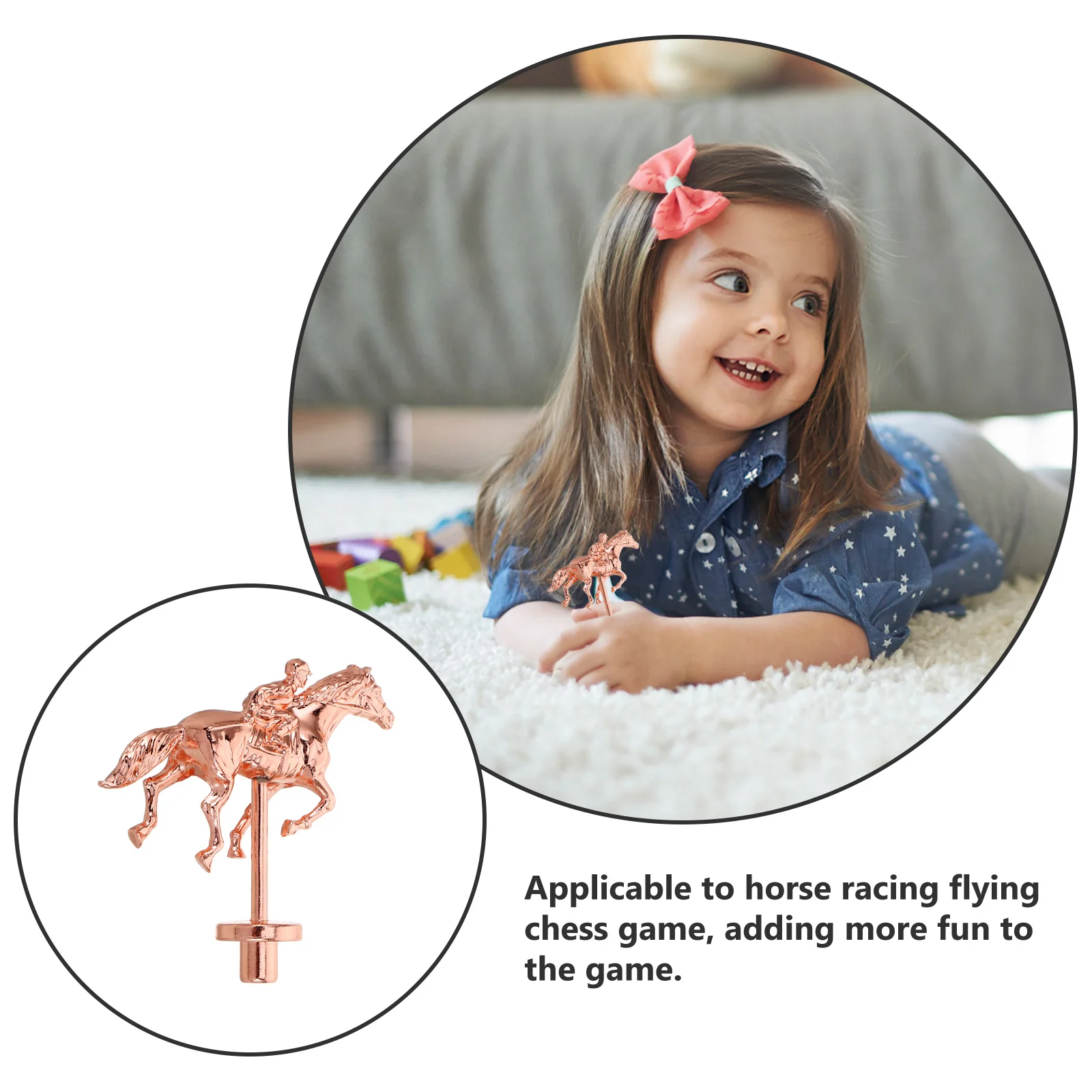 ชิ้นส่วนเกมแข่งม้าโลหะผสมคุณภาพสูง ดีไซน์โลหะเรียบเนียน สำหรับเปลี่ยนชิ้นส่วนเกม ชุดความบันเทิงสำหรับครอบครัว