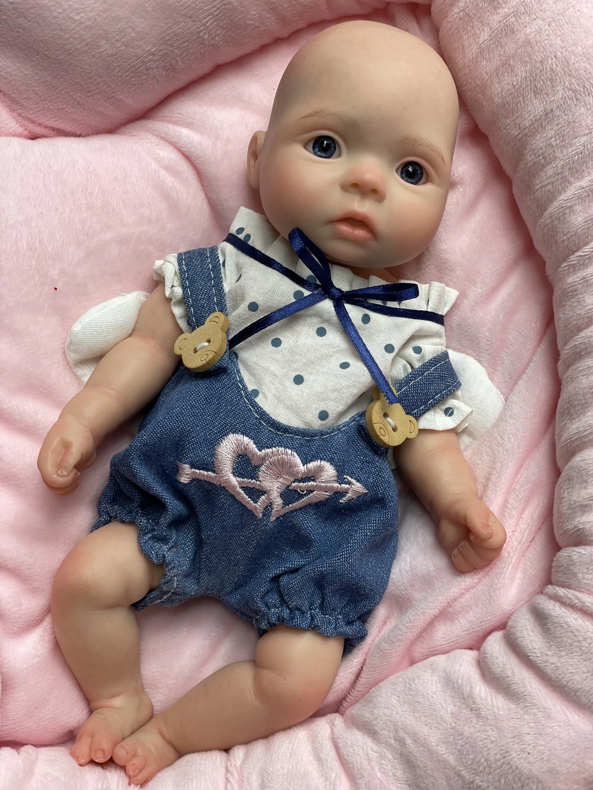 27CM Angel Girl Whole Silicone Bebe Reborn Dolls 3D Painted Lifelike Full Body Soft Silicone Newborn Baby Doll For Kids Gifts