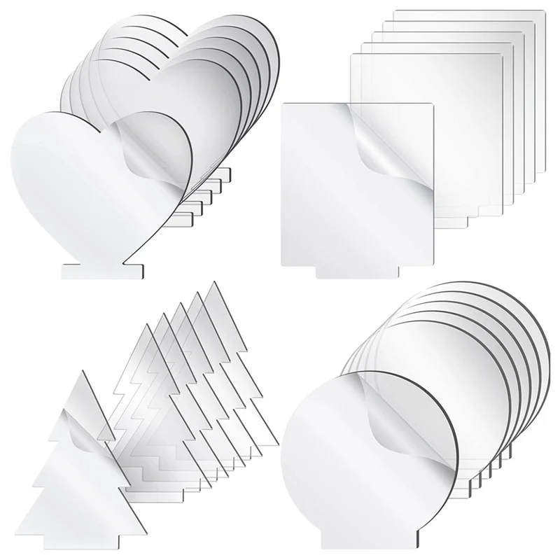 -ABJZ 24 шт. акриловый лист, прозрачный литой для светодиодного светильника, прозрачная панель толщиной 0,08 дюйма с защитной пленкой, знаки Dura